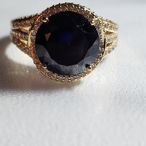 Bella Luce Tanzanite Diamond Simulants Yellow Ring - Picture 5 of 11